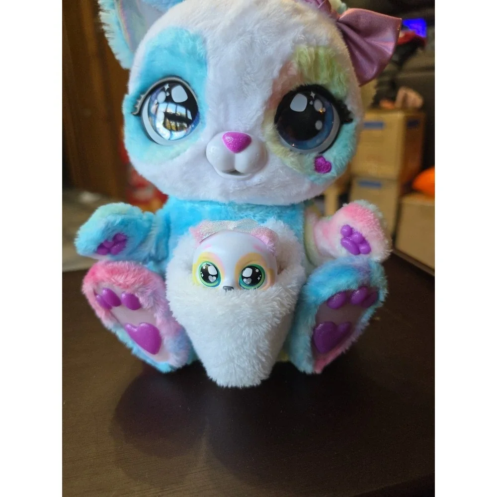 Peek-A-Roo, Interactive Rainbow Plush Toy & Baby with Bonus Bows Actions‎ Sounds